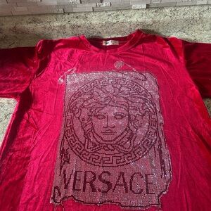 Versace Red Short Sleeve Tee